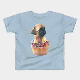 Cute Baby Cupcake Pug Kids T-Shirt